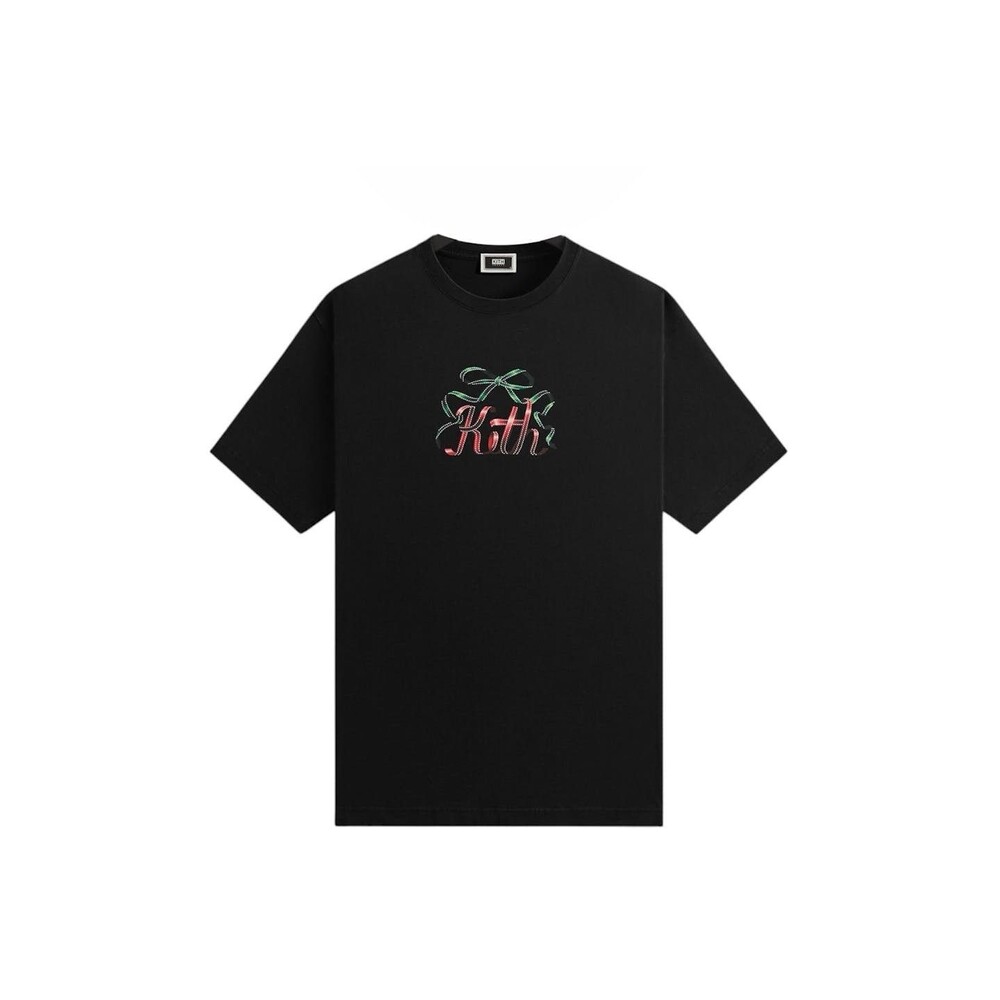 KITH Tee KITHMAS 2024 Christmas Ribbon Black Shirt Men’s Size Large NWT & Sealed
